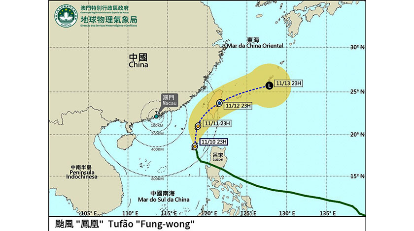 颱風「鳳凰」  料今五百公里外掠過本澳    